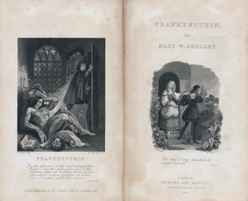 Frontespizio dell'edizione di Frankenstein del 1831
